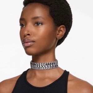 Swarovski Black and Silver Choker Necklace